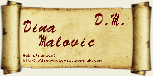 Dina Malović vizit kartica